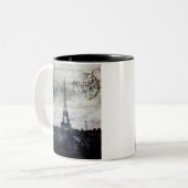 ラベンダーの織り目加工のパリ ツートーンマグカップ (正面左)