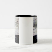 ラベンダーの織り目加工のパリ ツートーンマグカップ (中央)