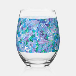 ラベンダーの羽 ステムなしワイングラス