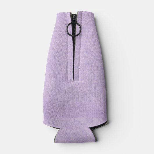 ラベンダーの背景にかわいらしあるモノグラム円 ボトルクーラー (裏面)