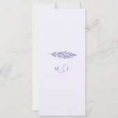 ラベンダーの至福 エレガントな水彩画 ウェディング セーブザデート (裏面)