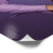 ラベンダーの色合い:女性のカーボーイウォールアート ポスター (コーナー)