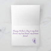 ラベンダーの色合い - 母の日のパーソナライズされたカード カード (内部)