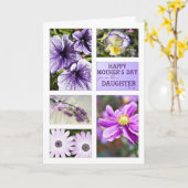ラベンダーの色相の母の日は私に娘を好みます カード (黄色い花)