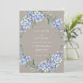 ラベンダーの花が咲くロマンティックなウェディング 招待状 (スタンド正面)