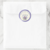 ラベンダーの花とミツバチと蜜蝋リップクリーム ラウンドシール (バッグ)