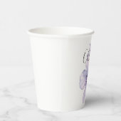 ラベンダーの花と蝶のベビーシャワー 紙コップ (右)