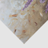 ラベンダーの花に覆われたフクロウが切り離す 薄葉紙 (詳細)