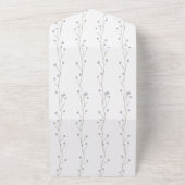 ラベンダーの花のウェディング招待状 オールインワン招待状 (外側)