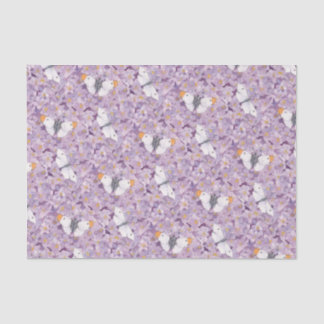 ラベンダーの花のオレンジ先端の蝶 薄葉紙