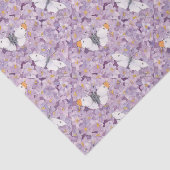 ラベンダーの花のオレンジ先端の蝶 薄葉紙 (詳細)