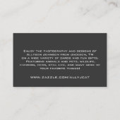 ラベンダーの花のデザインの背景の名刺 名刺 (裏面)