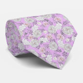 ラベンダーの花のネクタイ ネクタイ (ロール)