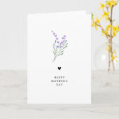 ラベンダーの花のハッピー マザーズデー カード (黄色い花)