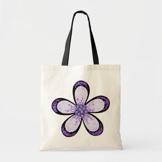 ラベンダーの花のバッグ トートバッグ (正面)