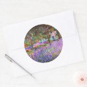 ラベンダーの花のフィールド， Claude Monet Stickers ラウンドシール (封筒)