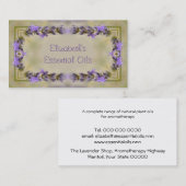 ラベンダーの花のボーダー 名刺 (正面/裏面)