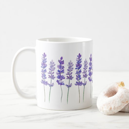 ラベンダーの花のマグカップ コーヒーマグカップ (ドーナツ)