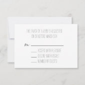 ラベンダーの花のランタンの庭園の結婚式RSVP 出欠カード (裏面)