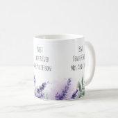 ラベンダーの花の先生への感謝の気持ちを込めて コーヒーマグカップ (正面右)