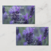 ラベンダーの花の写真の名刺 名刺 (正面/裏面)