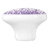 ラベンダーの花の分野-蝶々が個人の好みに合う セラミックノブ (側面)