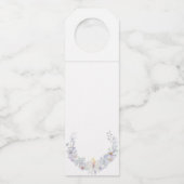 ラベンダーの花の十字架の洗礼のドアハンガータグ ボトルネックタグ (裏面)