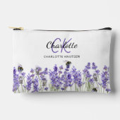 ラベンダーの花の名前モノグラム アクセサリーポーチ (正面)