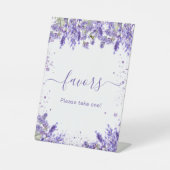 ラベンダーの花の好意を示すサイン 台座サイン (正面)