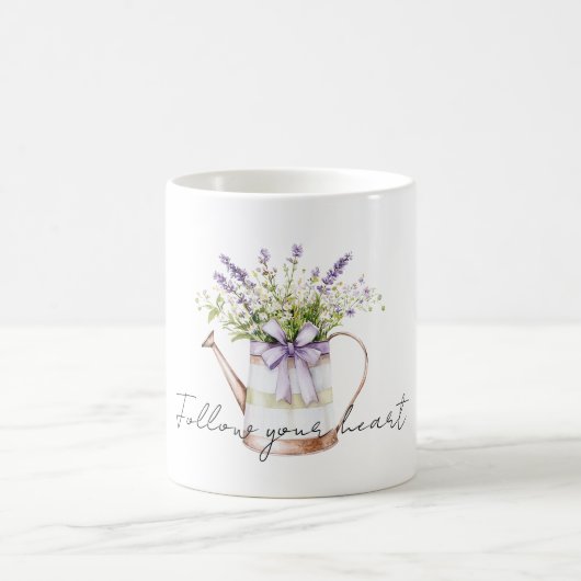 ラベンダーの花の弓 コーヒーマグカップ (中央)
