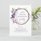 ラベンダーの花の新築祝い 招待状 (スタンド正面)