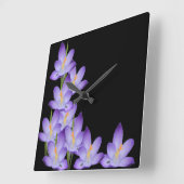 ラベンダーの花の柱時計 スクエア壁時計 (傾斜)