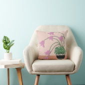 ラベンダーの花の植木鉢 クッション (椅子)