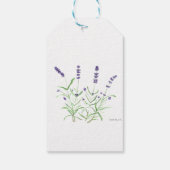 ラベンダーの花の水色の素朴な紫結婚色 ギフトタグ (裏面)