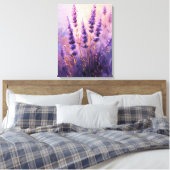 ラベンダーの花の油絵肖像画 キャンバスプリント (インサイチュ (寝室))