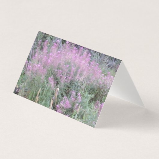 ラベンダーの花の無地のレターカード (正面)