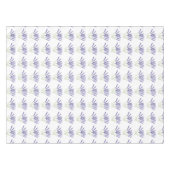 ラベンダーの花の素朴なハーブシックな紫のフローラ テーブルクロス (正面(横))