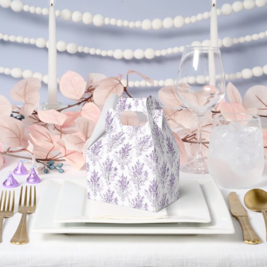 ラベンダーの花の美しいウェディング フェイバーボックス (ウェディング)