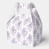 ラベンダーの花の美しいウェディング フェイバーボックス (裏面)