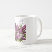 ラベンダーの花の美しい花柄ミニマリストデザイン コーヒーマグカップ (正面右)