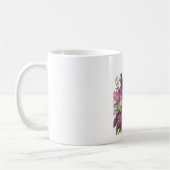 ラベンダーの花の美しい花柄ミニマリストデザイン コーヒーマグカップ (左)