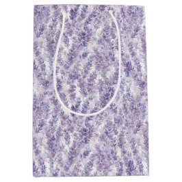 ラベンダーの花の美しい ブライダルシャワー ミディアムペーパーバッグ