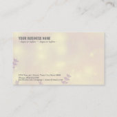 ラベンダーの花の背景 名刺 (裏面)