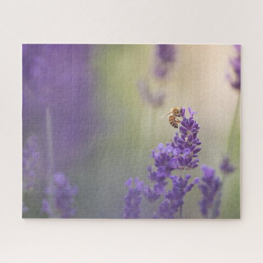 ラベンダーの花の自然写真 ジグソーパズル (横)