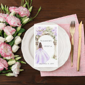 ラベンダーの花の装飾アーチドレス Sweet 16