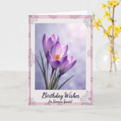 ラベンダーの花の誕生日カード カード (黄色い花)