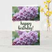 ラベンダーの花の誕生日カード カード (黄色い花)