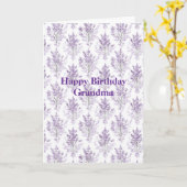 ラベンダーの花の誕生日 カード (黄色い花)