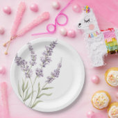 ラベンダーの花の誕生日 ペーパープレート (パーティー)