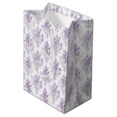 ラベンダーの花の誕生日 ミディアムペーパーバッグ (裏面アングル)